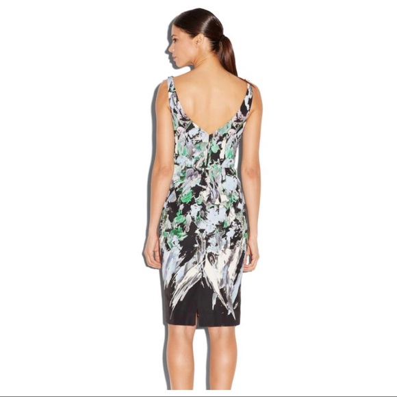 MILLY PAINTED SLEEVELESS MIDI DRESS - Picture 3 of 4